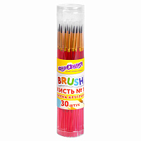 Кисть БЕЛКА, круглая, № 1, цветная ручка, ЮНЛАНДИЯ, 201052 фото Кисть БЕЛКА, круглая, № 1, цветная ручка, ЮНЛАНДИЯ, 201052