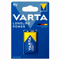 Батарейка алкалиновая 1 шт., VARTA LONGLIFE POWER, Крона 9V (6LR61, 6LF22, 1604A), 4922121411 фото Батарейка алкалиновая 1 шт., VARTA LONGLIFE POWER, Крона 9V (6LR61, 6LF22, 1604A), 4922121411