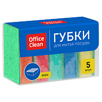 Губки для посуды OfficeClean, поролон с абразивным слоем, 8*5,3*2,6см, 5шт. фото Губки для посуды OfficeClean, поролон с абразивным слоем, 8*5,3*2,6см, 5шт.