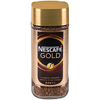 Кофе растворимый Nescafe "Gold", сублимированный, с молотым, тонкий помол, стеклянная банка, 95г фото Кофе растворимый Nescafe "Gold", сублимированный, с молотым, тонкий помол, стеклянная банка, 95г