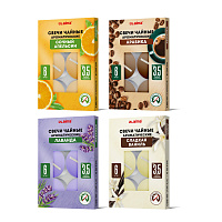 Свечи чайные ароматические в гильзе КОМПЛЕКТ 6 штук, до 3,5 часов горения, ассорти 4 аромата, LAIMA, 609977 фото Свечи чайные ароматические в гильзе КОМПЛЕКТ 6 штук, до 3,5 часов горения, ассорти 4 аромата, LAIMA, 609977