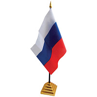 Флаг настольный "Россия" ArtSpace, пластик. подставка фото Флаг настольный "Россия" ArtSpace, пластик. подставка