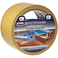 Клейкая лента двусторонняя монтажная белая Unibob на тканевой основе 50 мм x 10 м фото Клейкая лента двусторонняя монтажная белая Unibob на тканевой основе 50 мм x 10 м