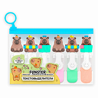 Набор текстовыделителей с топперами 6 ЦВЕТОВ ПАСТЕЛЬ, "КАПИБАРЫ", линия 1-4 мм, FUNSTER (ФАНСТЕР), 152651