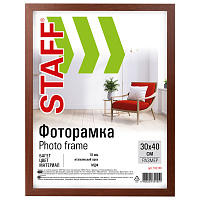 Рамка 30х40 см "итальянский орех" STAFF "Grand", багет 18 мм, стекло, МДФ, 391198