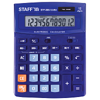 Калькулятор настольный STAFF STF-888-12-BU (200х150 мм) 12 разрядов, двойное питание, СИНИЙ, 250455 фото Калькулятор настольный STAFF STF-888-12-BU (200х150 мм) 12 разрядов, двойное питание, СИНИЙ, 250455