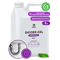 Средство для прочистки канализационных труб (для сантехники) 5,3 кг, GRASS DIGGER-GEL, гель, щелочное, 125206 фото Средство для прочистки канализационных труб (для сантехники) 5,3 кг, GRASS DIGGER-GEL, гель, щелочное, 125206
