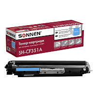 Картридж лазерный SONNEN (SH-CF351A) для HP CLJ Pro M176/177 ВЫСШЕЕ КАЧЕСТВО, голубой, 1000 страниц, 363951 фото Картридж лазерный SONNEN (SH-CF351A) для HP CLJ Pro M176/177 ВЫСШЕЕ КАЧЕСТВО, голубой, 1000 страниц, 363951