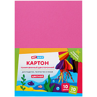 Картон цветной А4, ArtSpace, 10л., 10цв., тонированный, ассорти, 180г/м2 фото Картон цветной А4, ArtSpace, 10л., 10цв., тонированный, ассорти, 180г/м2