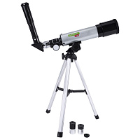 Телескоп рефрактор астрономический настольный, увеличение 90х, объектив 50 мм, фокус 360 мм, видоискатель, 50360, BRAUBERG KIDS, 391396