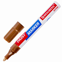 Маркер-краска лаковый EXTRA (paint marker) 4 мм, МЕДНЫЙ, УСИЛЕННАЯ НИТРО-ОСНОВА, BRAUBERG, 151988 фото Маркер-краска лаковый EXTRA (paint marker) 4 мм, МЕДНЫЙ, УСИЛЕННАЯ НИТРО-ОСНОВА, BRAUBERG, 151988