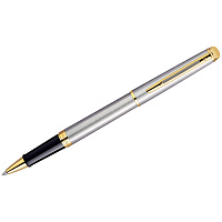 Ручка-роллер Waterman "Hemisphere Stainless Steel GT" черная, 0,8мм, подарочная упаковка фото Ручка-роллер Waterman "Hemisphere Stainless Steel GT" черная, 0,8мм, подарочная упаковка