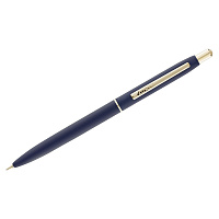 Ручка шариковая Luxor "Sterling" синяя, 1,0мм, корпус синий/золото, кнопочный механизм, футляр фото Ручка шариковая Luxor "Sterling" синяя, 1,0мм, корпус синий/золото, кнопочный механизм, футляр
