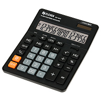 Калькулятор настольный Eleven SDC-664S, 16 разрядов, двойное питание, 155*205*36мм, черный фото Калькулятор настольный Eleven SDC-664S, 16 разрядов, двойное питание, 155*205*36мм, черный