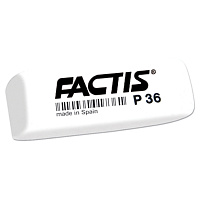 Ластик FACTIS P 36 (Испания), 56х20х9 мм, белый, прямоугольный, скошенные края, CPFP36B фото Ластик FACTIS P 36 (Испания), 56х20х9 мм, белый, прямоугольный, скошенные края, CPFP36B