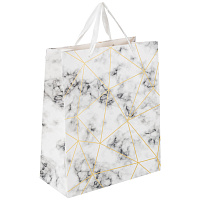 Пакет подарочный (1 штука) 26x13x33 см, ЗОЛОТАЯ СКАЗКА "Golden Marble", тиснение фольгой, 608251 фото Пакет подарочный (1 штука) 26x13x33 см, ЗОЛОТАЯ СКАЗКА "Golden Marble", тиснение фольгой, 608251