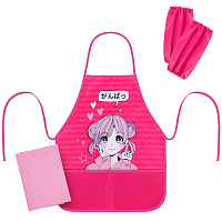 Набор для уроков труда BRAUBERG KIDS, клеенка ПВХ, накидка фартук с нарукавниками, "Anime style", 272362 фото Набор для уроков труда BRAUBERG KIDS, клеенка ПВХ, накидка фартук с нарукавниками, "Anime style", 272362