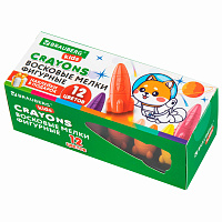 Восковые мелки фигурные BRAUBERG KIDS "РАКЕТА", НАБОР 12 цветов + НАКЛЕЙКИ В ПОДАРОК, 273082 фото Восковые мелки фигурные BRAUBERG KIDS "РАКЕТА", НАБОР 12 цветов + НАКЛЕЙКИ В ПОДАРОК, 273082