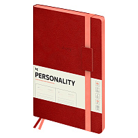 Ежедневник недатированный, B5, 136л., мягкий переплет, кожзам, BG "Personality. Red", красный, цветной срез, на резинке, карман фото Ежедневник недатированный, B5, 136л., мягкий переплет, кожзам, BG "Personality. Red", красный, цветной срез, на резинке, карман
