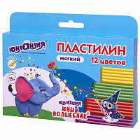 Пластилин мягкий ЮНЛАНДИЯ "ЮНЫЙ ВОЛШЕБНИК", 12 цветов 180 г, СО СТЕКОМ, ВЫСШЕЕ КАЧЕСТВО, европодвес, 106439 фото Пластилин мягкий ЮНЛАНДИЯ "ЮНЫЙ ВОЛШЕБНИК", 12 цветов 180 г, СО СТЕКОМ, ВЫСШЕЕ КАЧЕСТВО, европодвес, 106439