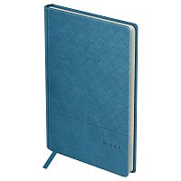 Ежедневник недатированный, А5, 136л., твердый переплет, кожзам, BG "Pattern. Light blue", синий фото Ежедневник недатированный, А5, 136л., твердый переплет, кожзам, BG "Pattern. Light blue", синий