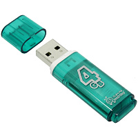 Память Smart Buy "Glossy" 4GB, USB 2.0 Flash Drive, зеленый фото Память Smart Buy "Glossy" 4GB, USB 2.0 Flash Drive, зеленый