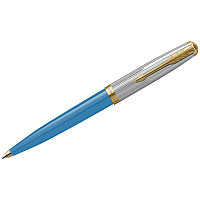 Ручка шариковая Parker "51 Turquoise GT" черная, 1,0мм, поворот., подарочная упаковка фото Ручка шариковая Parker "51 Turquoise GT" черная, 1,0мм, поворот., подарочная упаковка