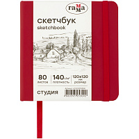 Скетчбук 80л., 120*120 Гамма "Студия", винный, твердая обложка, на резинке, слоновая кость, 140г/м2 фото Скетчбук 80л., 120*120 Гамма "Студия", винный, твердая обложка, на резинке, слоновая кость, 140г/м2