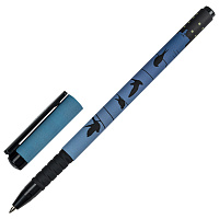 Ручка шариковая BRAUBERG SOFT TOUCH GRIP "NIGHT CITY", СИНЯЯ, мягкое покрытие, узел 0,7 мм, 143712 фото Ручка шариковая BRAUBERG SOFT TOUCH GRIP "NIGHT CITY", СИНЯЯ, мягкое покрытие, узел 0,7 мм, 143712
