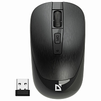 Мышь беспроводная бесшумная DEFENDER Wave MM-995, USB, 3 кнопки + 1 колесо-кнопка, оптическая, черная, 52995 фото Мышь беспроводная бесшумная DEFENDER Wave MM-995, USB, 3 кнопки + 1 колесо-кнопка, оптическая, черная, 52995