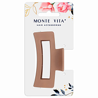Краб для волос "Геометрия" 8,5 см, soft-touch, коричневый, MONTE VITA, 457001 фото Краб для волос "Геометрия" 8,5 см, soft-touch, коричневый, MONTE VITA, 457001