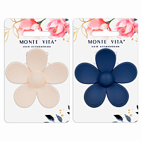 Краб для волос "Цветочек" 7,5 см, soft-touch, АССОРТИ, MONTE VITA, 457013 фото Краб для волос "Цветочек" 7,5 см, soft-touch, АССОРТИ, MONTE VITA, 457013
