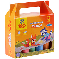 Мелки цветные для асфальта Мульти-Пульти, 10шт., 5цв., круглые картонная коробка фото Мелки цветные для асфальта Мульти-Пульти, 10шт., 5цв., круглые картонная коробка