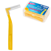 Межзубные ершики 0,7 мм для зубов и брекетов 20 шт., в боксе, изогнутая ручка (L-тип), LAIMA DENT, 609410