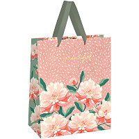Пакет подарочный 26*32*12см MESHU "Flowers", фольга, матовая ламинация фото Пакет подарочный 26*32*12см MESHU "Flowers", фольга, матовая ламинация