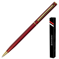 Ручка подарочная шариковая BRAUBERG "Slim Burgundy", корпус бордо, узел 1 мм, линия письма 0,7 мм, синяя, 141403 фото Ручка подарочная шариковая BRAUBERG "Slim Burgundy", корпус бордо, узел 1 мм, линия письма 0,7 мм, синяя, 141403