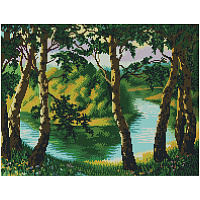Алмазная мозаика ТРИ СОВЫ "Летний пейзаж", 40*50см, холст на деревянном подрамнике, картонная коробка с пластиковой ручкой фото Алмазная мозаика ТРИ СОВЫ "Летний пейзаж", 40*50см, холст на деревянном подрамнике, картонная коробка с пластиковой ручкой
