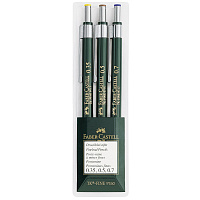 Набор карандашей механических Faber-Castell "TK-Fine 97", HB, 0,35/0,5/0,7мм, пласт. уп., европодвес фото Набор карандашей механических Faber-Castell "TK-Fine 97", HB, 0,35/0,5/0,7мм, пласт. уп., европодвес