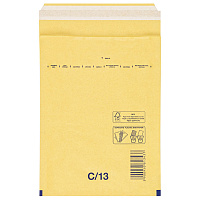 Конверт-пакеты с прослойкой из пузырчатой пленки (170х225 мм), крафт-бумага, отрывная полоса, КОМПЛЕКТ 100 шт., С/0-G