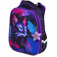 Ранец BRAUBERG PREMIUM, 2 отделения, с брелком, "Neon cat", 38х29х16 см, 271352 фото Ранец BRAUBERG PREMIUM, 2 отделения, с брелком, "Neon cat", 38х29х16 см, 271352