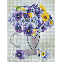 Алмазная мозаика ТРИ СОВЫ "Анютины глазки", 30*40см, холст на деревянном подрамнике, картонная коробка с пластиковой ручкой фото Алмазная мозаика ТРИ СОВЫ "Анютины глазки", 30*40см, холст на деревянном подрамнике, картонная коробка с пластиковой ручкой