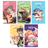 Блокнот А7 48л. на склейке BG "Cute anime фото Блокнот А7 48л. на склейке BG "Cute anime