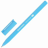 Ручка шариковая BRAUBERG TRIOS BLUE, СИНЯЯ, трехгранная, корпус голубой, игольчатый узел 0,7 мм, линия 0,5 мм, 144158 фото Ручка шариковая BRAUBERG TRIOS BLUE, СИНЯЯ, трехгранная, корпус голубой, игольчатый узел 0,7 мм, линия 0,5 мм, 144158
