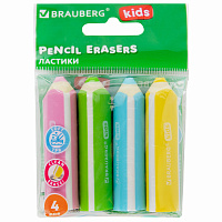 Ластики фигурные BRAUBERG KIDS "Карандашики", НАБОР 4 ШТУКИ, пакет, 271996 фото Ластики фигурные BRAUBERG KIDS "Карандашики", НАБОР 4 ШТУКИ, пакет, 271996