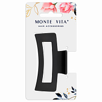 Краб для волос "Геометрия" 8,5 см, soft-touch, чёрный, MONTE VITA, 457002 фото Краб для волос "Геометрия" 8,5 см, soft-touch, чёрный, MONTE VITA, 457002