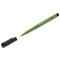 Ручка капиллярная Faber-Castell "Pitt Artist Pen Brush" цвет 167 оливковый, пишущий узел "кисть фото Ручка капиллярная Faber-Castell "Pitt Artist Pen Brush" цвет 167 оливковый, пишущий узел "кисть