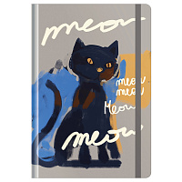 Ежедневник недатированный А5, 128л., 7БЦ, BG "Meow-meow", soft-touch ламинация, на резинке фото Ежедневник недатированный А5, 128л., 7БЦ, BG "Meow-meow", soft-touch ламинация, на резинке