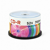 Диски CD-R MIREX Random Color, 700 Мб, 48x, Cake Box (упаковка на шпиле), КОМПЛЕКТ 50 шт., цветные, UL120009A8B фото Диски CD-R MIREX Random Color, 700 Мб, 48x, Cake Box (упаковка на шпиле), КОМПЛЕКТ 50 шт., цветные, UL120009A8B
