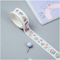 Клейкая лента декоративная MESHU "Cute toys", 1,5см*3м фото Клейкая лента декоративная MESHU "Cute toys", 1,5см*3м