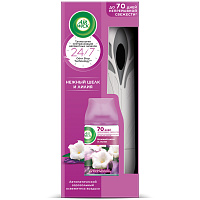 Комплект освежитель воздуха авт. и смен. блок Airwick Freshmatic "Нежность шелка и лилии", 250мл фото Комплект освежитель воздуха авт. и смен. блок Airwick Freshmatic "Нежность шелка и лилии", 250мл